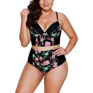 DearLove Push Up High Waist 2 Piece Swimsuit Sz M